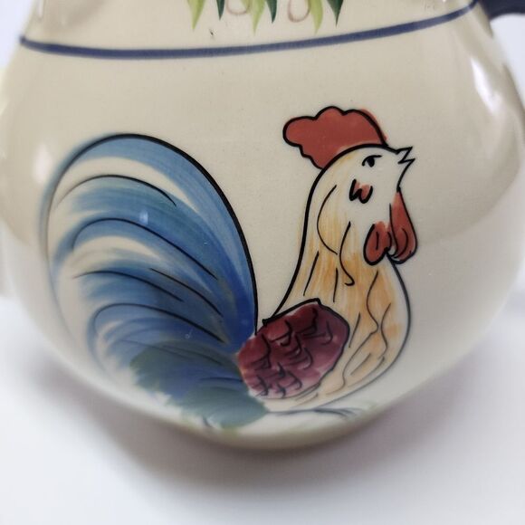 Cracker Barrel Farmhouse Rooster Porcelain Tea Pot - Picture 5 of 9